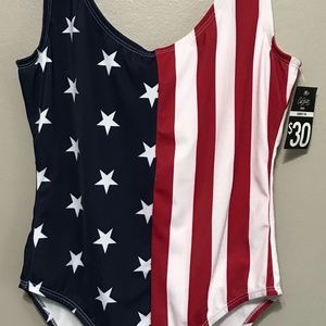 Women’s Patriotic One Piece X-Small Swimsuit